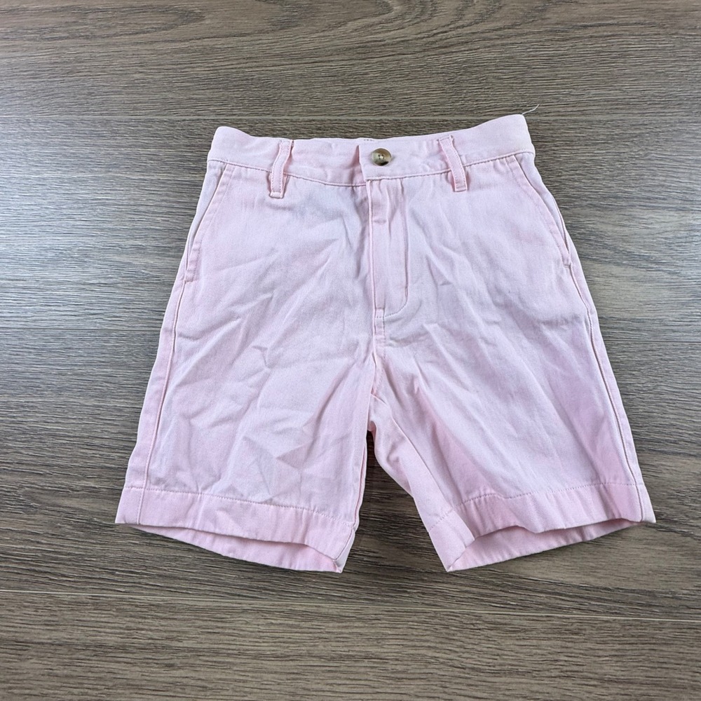 The Beaufort Bonnet Company Boys Pink Pima Cotton Shorts Size 7 Embroidered Logo